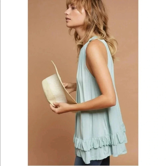 Anthropologie Tops - NWT Anthropologie Eri+Ali Ruffle Sleeveless Swing Top